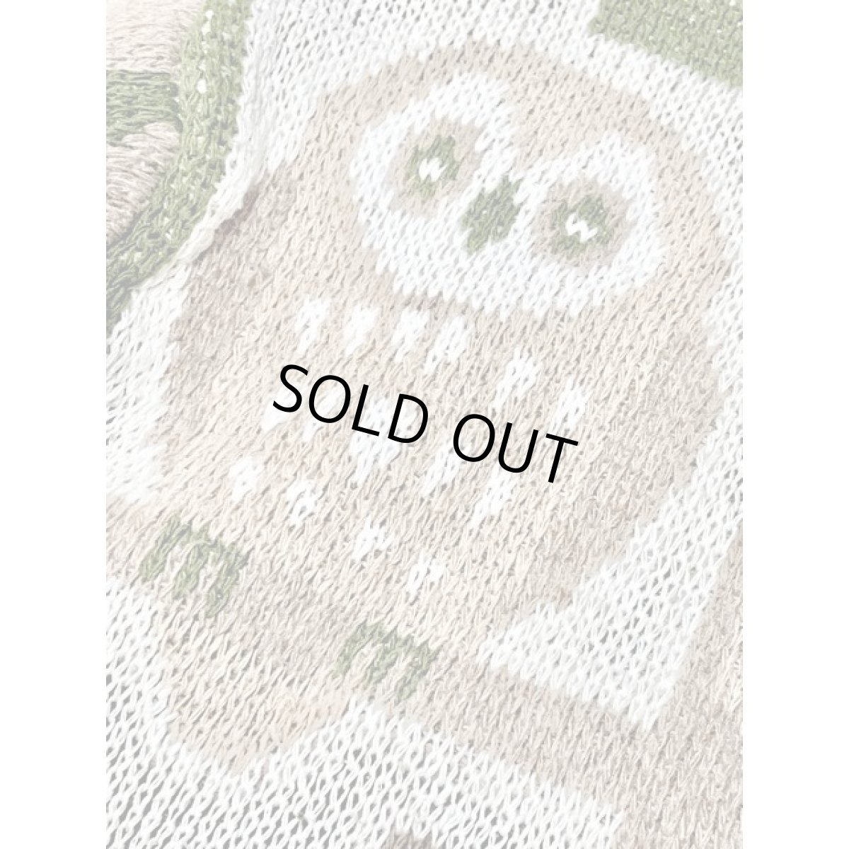 画像9: アニマル模様編み クマ リス フクロウ プルオーバー アメリカ古着 ニットセーター (9)