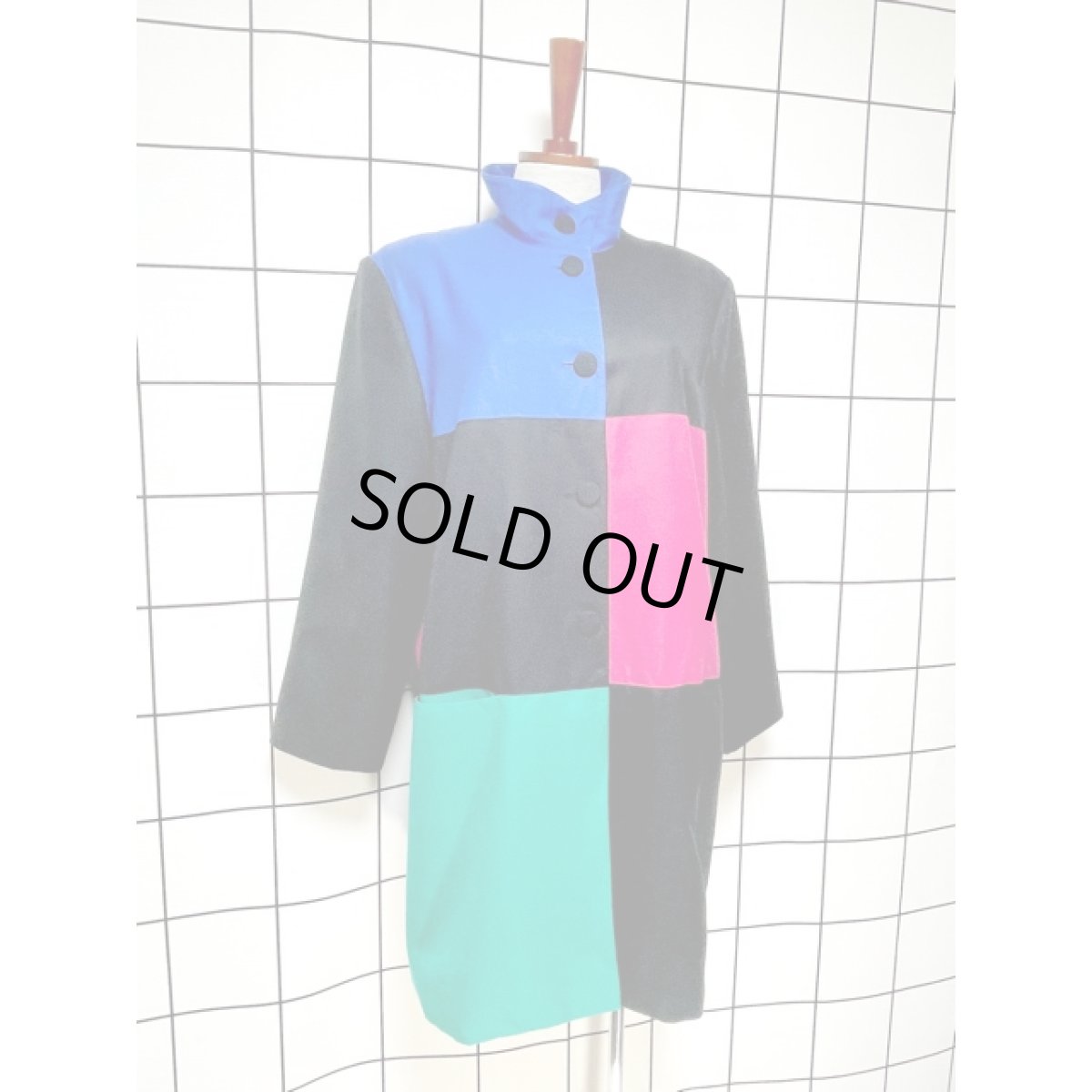 画像3: CANADA製 ノスタルジック ハイネック  レトロ 古着 ライトアウター ヴィンテージ 薄手コート (3)