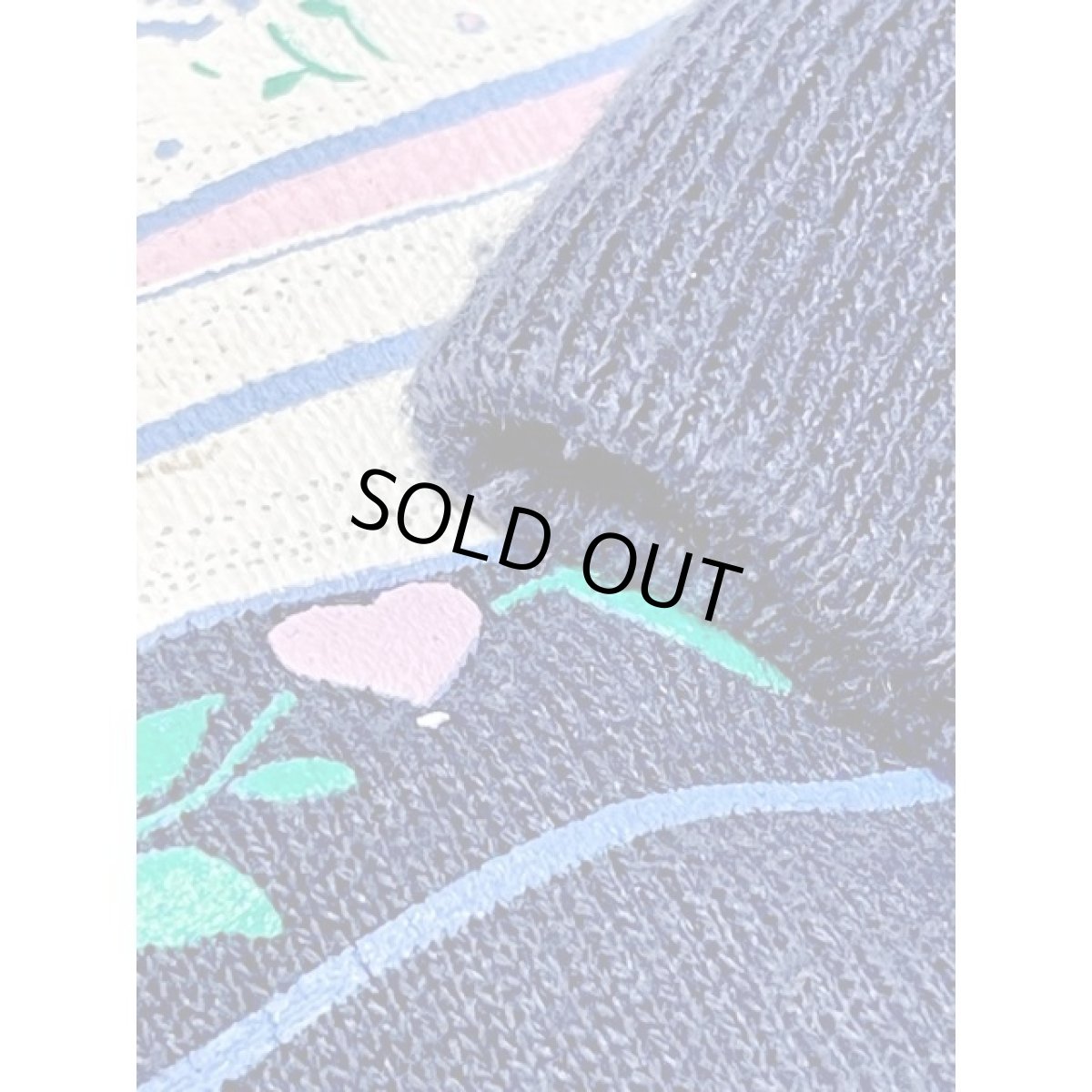 画像14: ネコ 猫 コーヒーカップ ハート ハイネック ネイビー Ｍorningsun レトロ アメリカ古着 ヴィンテージスウェット (14)