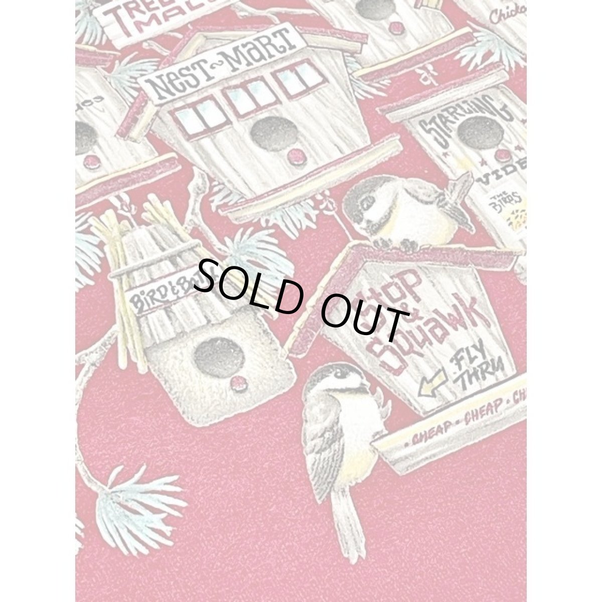 画像12: 鳥 巣箱 刺繍入り襟付き バックプリント Ｍorningsun レトロ アメリカ古着 ヴィンテージスウェット (12)