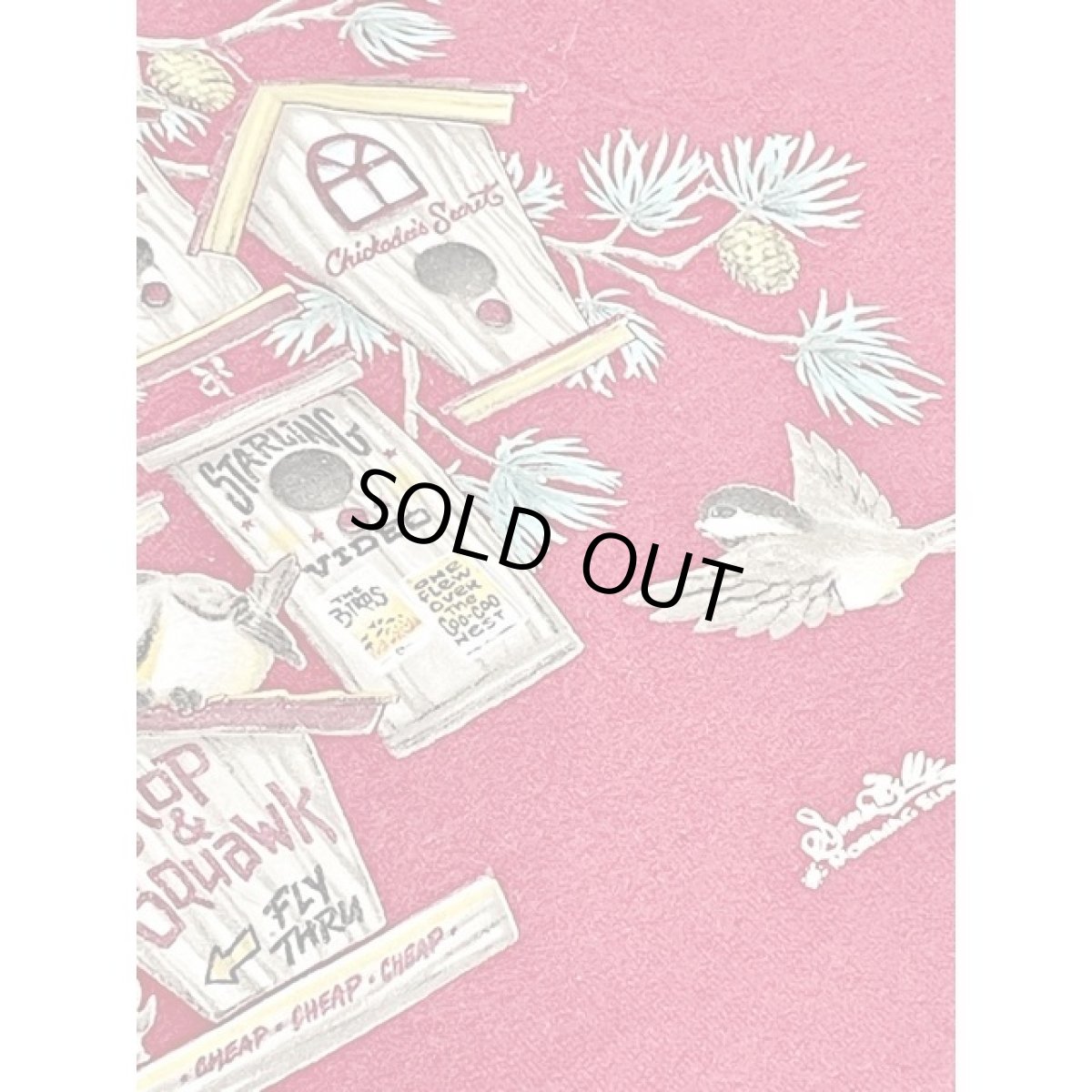 画像13: 鳥 巣箱 刺繍入り襟付き バックプリント Ｍorningsun レトロ アメリカ古着 ヴィンテージスウェット (13)