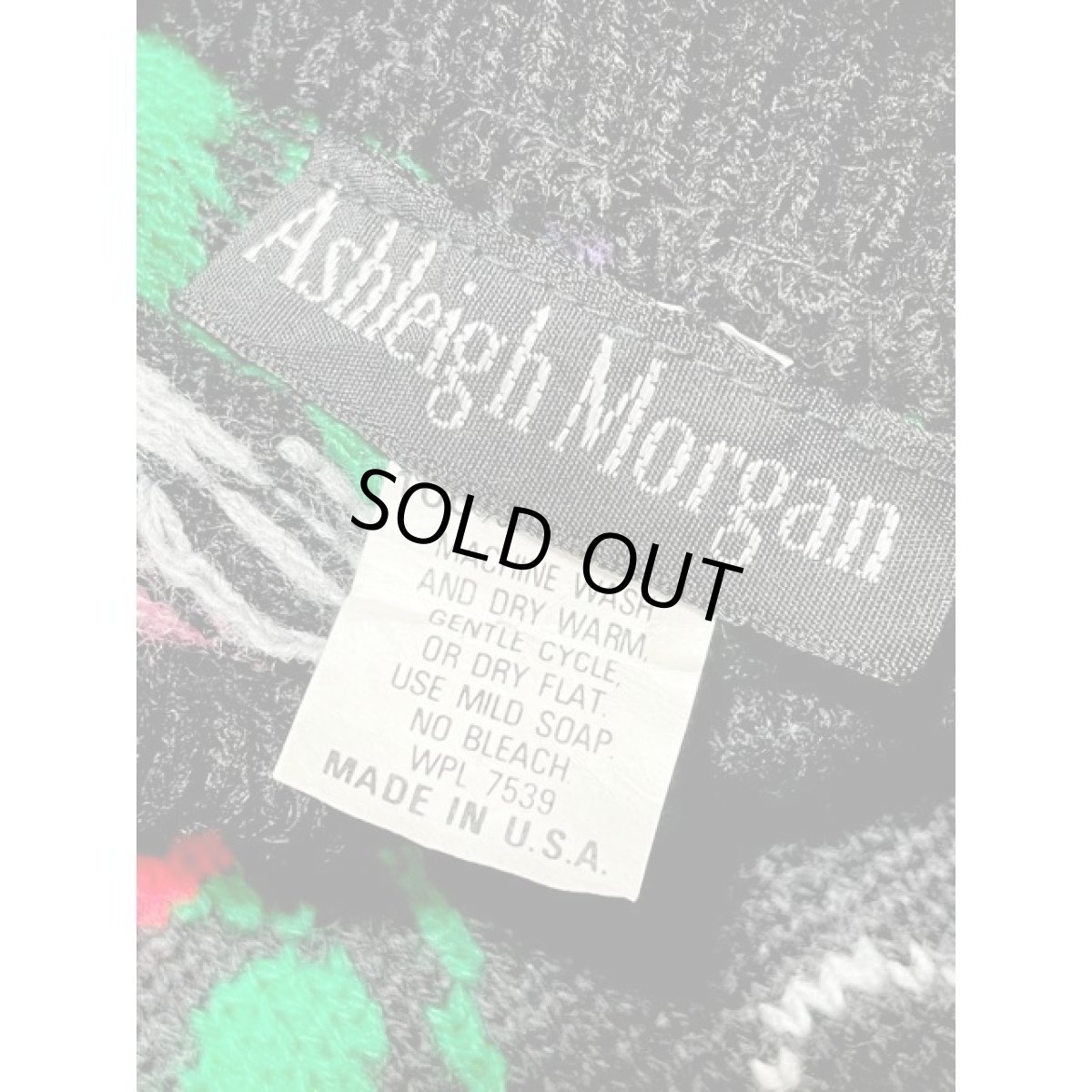 画像13: 花模様編み プルオーバー ブラック レトロサイケ アメリカ古着 ニットセーター (13)