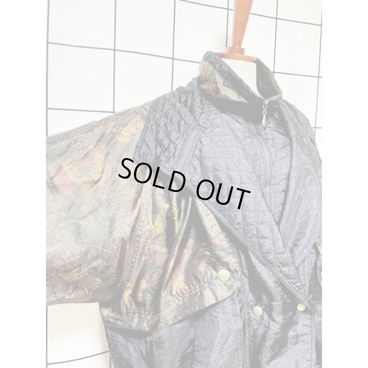 画像8: ハイネック オーバーサイズ ジップアップ アメリカ古着 ジャンパー ヴィンテージブルゾンジャケット (8)