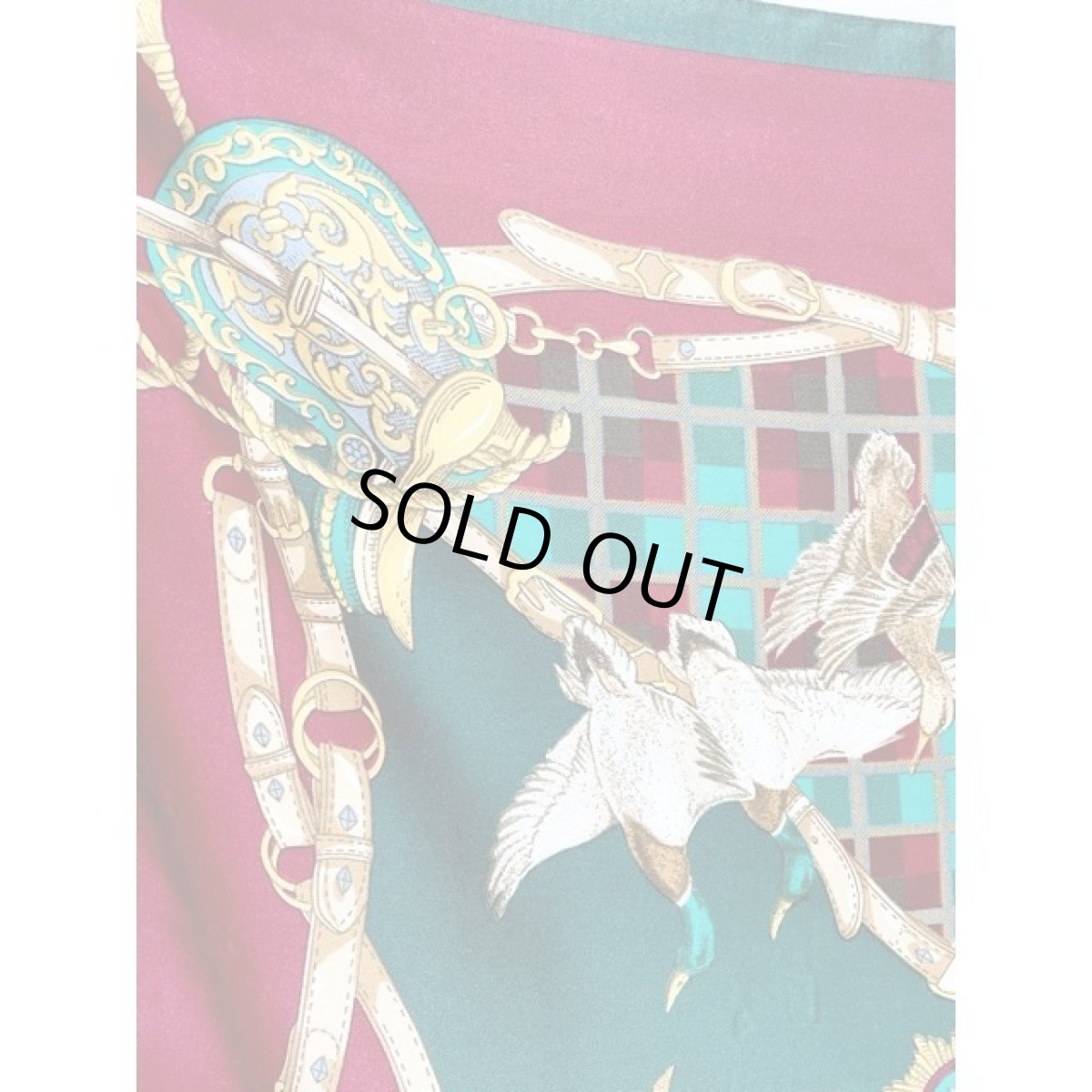 画像3: 鳥 レトロアンティーク ヴィンテージスカーフ ヨーロッパ (3)