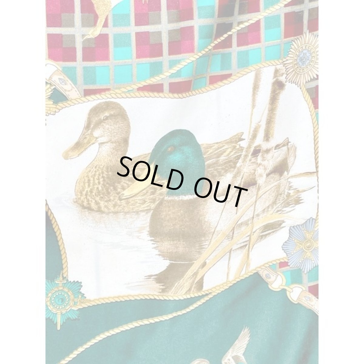 画像9: 鳥 レトロアンティーク ヴィンテージスカーフ ヨーロッパ (9)