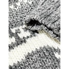 画像11: トナカイ 結晶模様編み プルオーバー グレー ホワイト アメリカ古着 ヴィンテージニットセーター  (11)