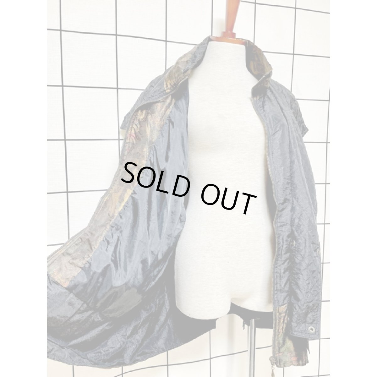 画像12: ハイネック オーバーサイズ ジップアップ アメリカ古着 ジャンパー ヴィンテージブルゾンジャケット (12)