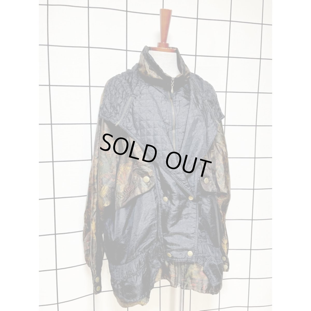 画像5: ハイネック オーバーサイズ ジップアップ アメリカ古着 ジャンパー ヴィンテージブルゾンジャケット (5)