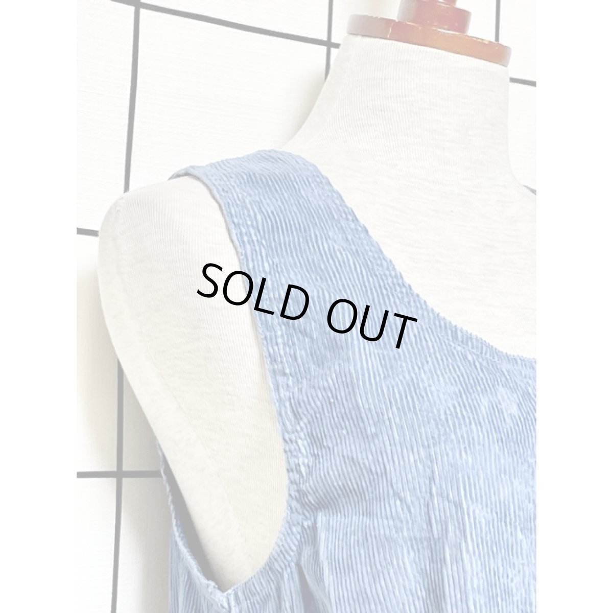 画像7: コーデュロイ ノースリーブ レトロ アメリカ古着 ヴィンテージジャンパースカート (7)