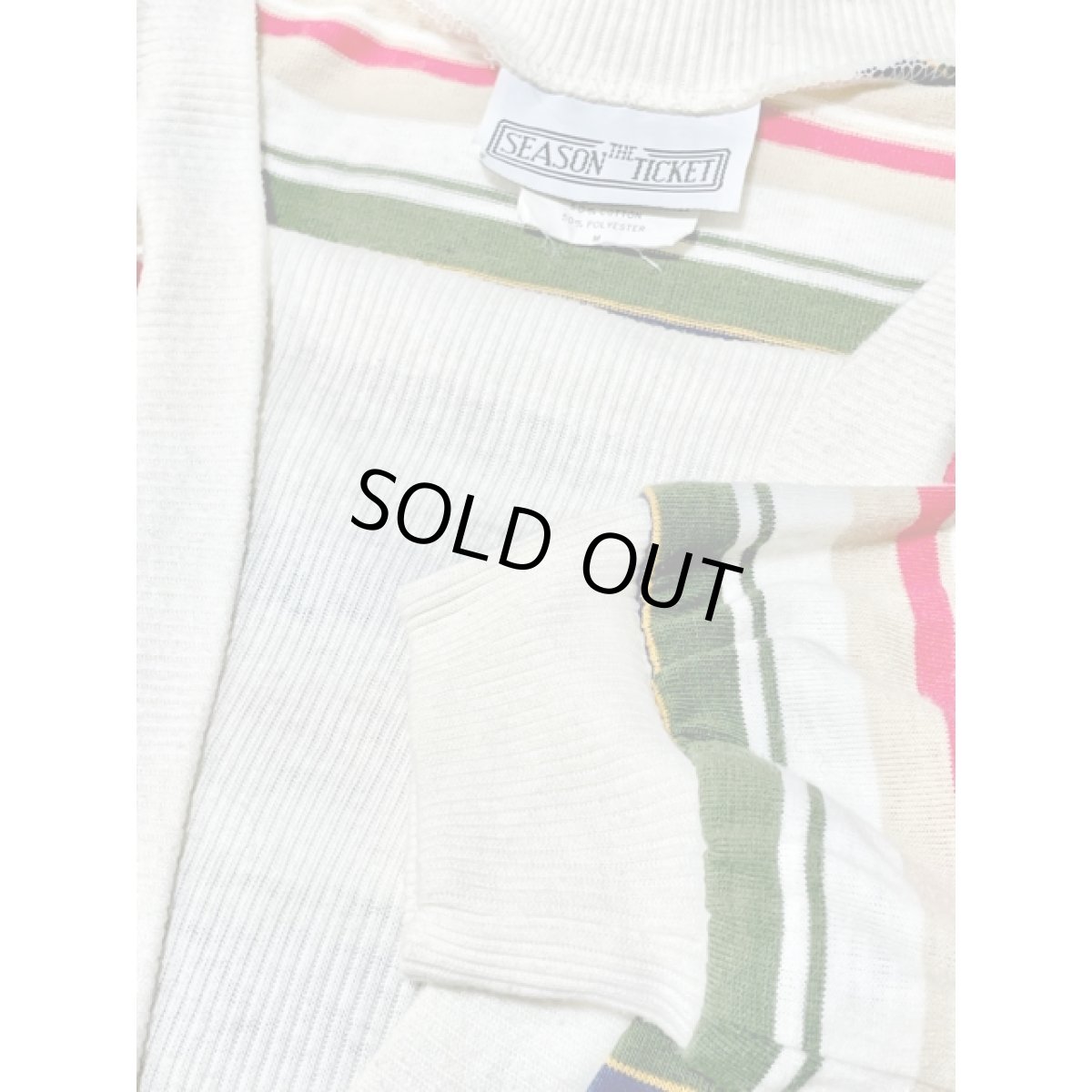 画像9: ボーダー プルオーバー レトロ アメリカ古着 シャツ ヴィンテージトップス (9)