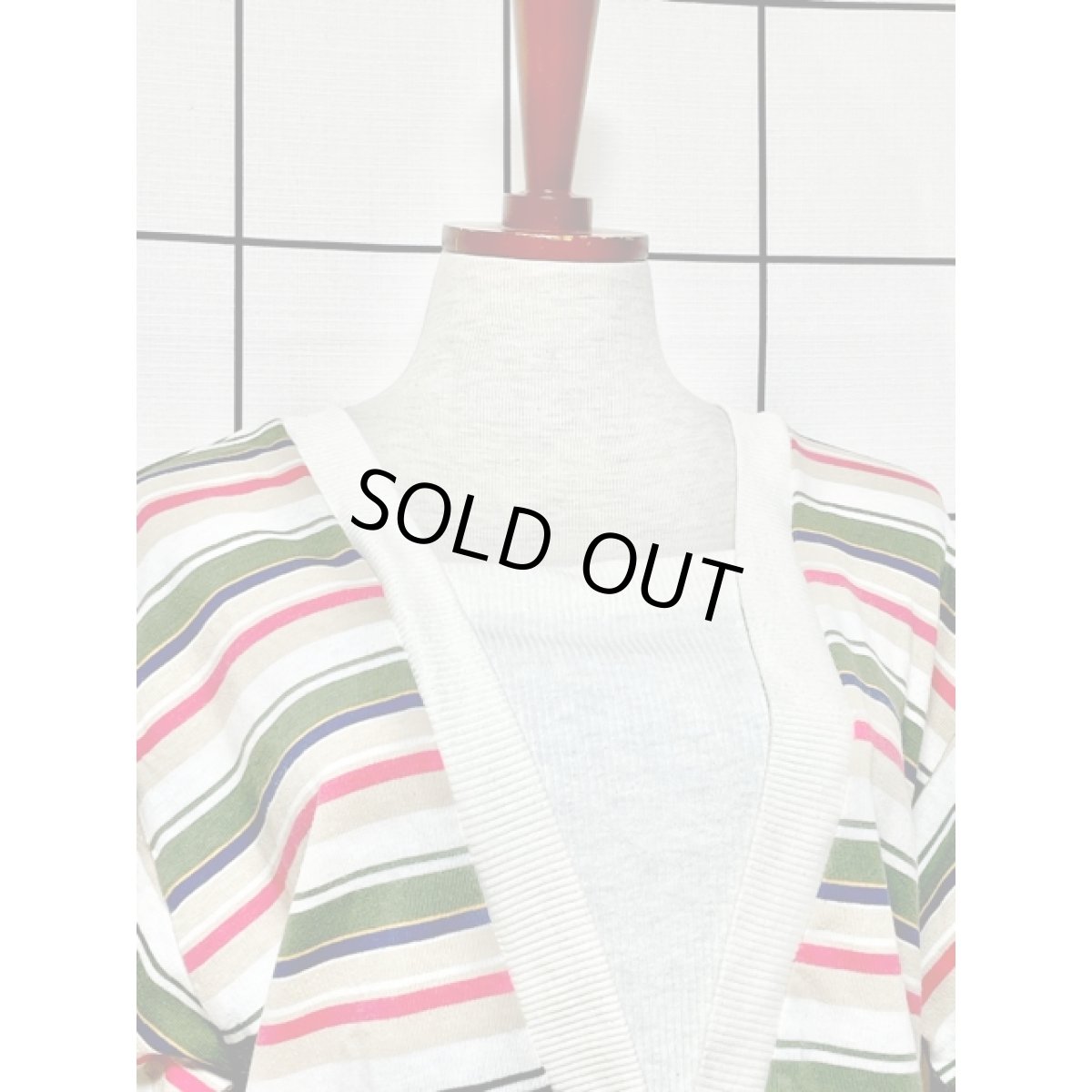 画像5: ボーダー プルオーバー レトロ アメリカ古着 シャツ ヴィンテージトップス (5)