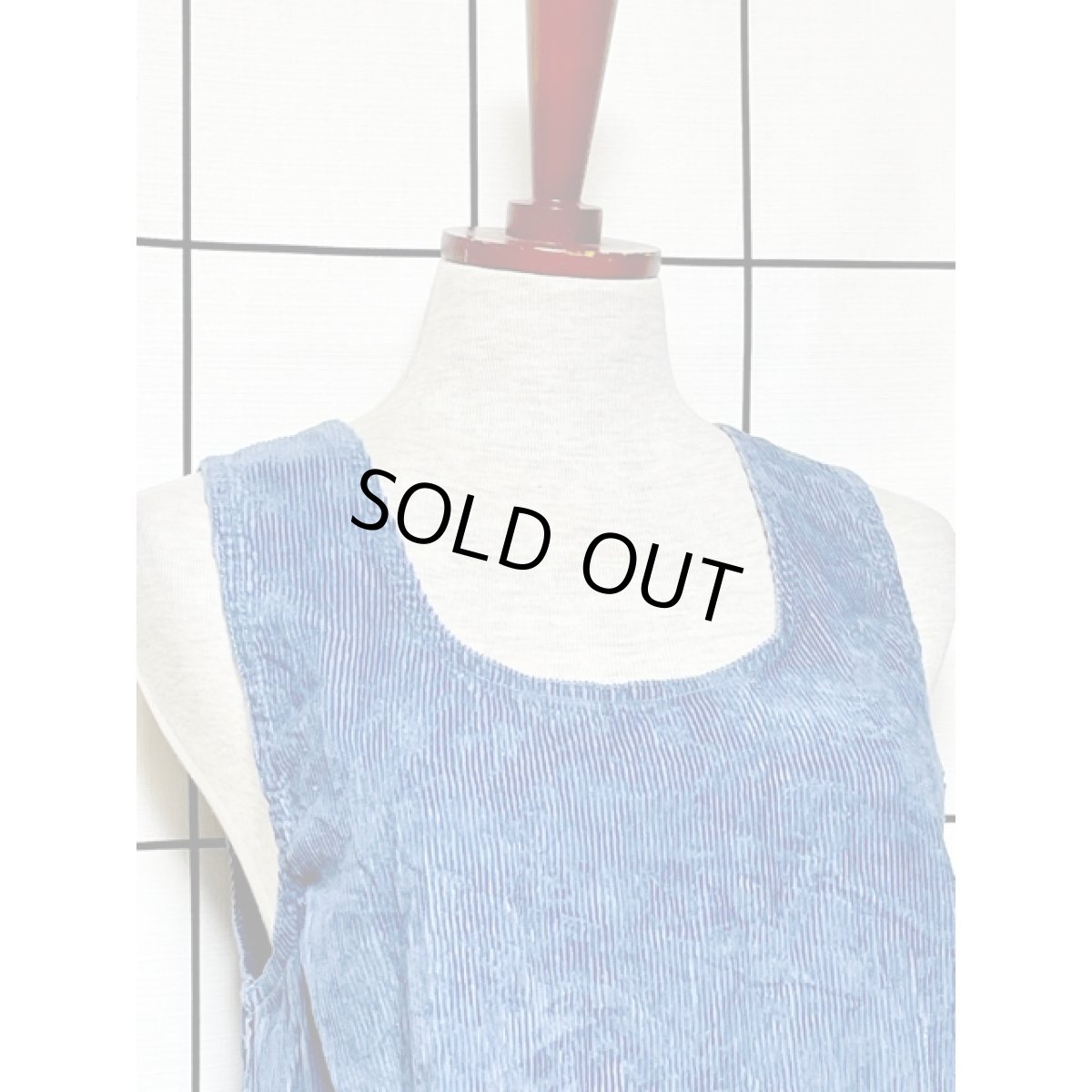 画像6: コーデュロイ ノースリーブ レトロ アメリカ古着 ヴィンテージジャンパースカート (6)