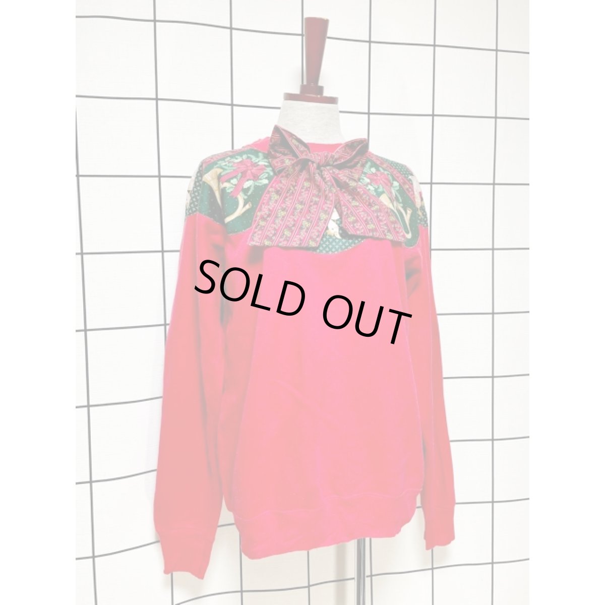 画像4: ダック リボン 90ｓ レッド レトロ アメリカ古着 ヴィンテージスウェット (4)