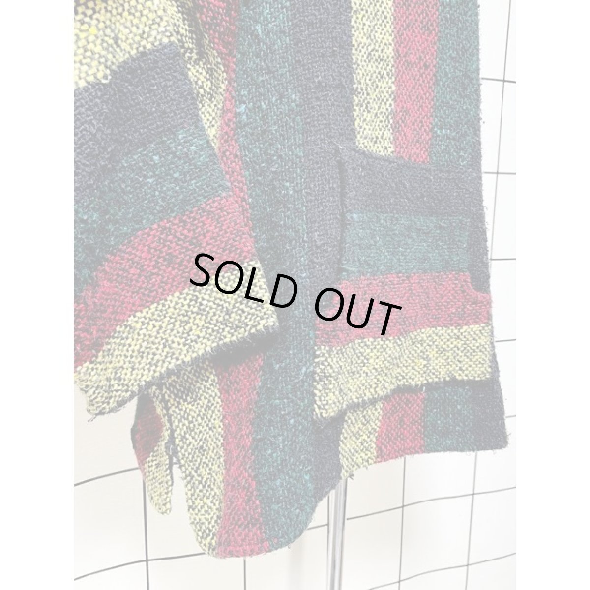 画像7: メキシカンパーカー フード付 ストライプ レトロ 古着 Mexico ヴィンテージ (7)