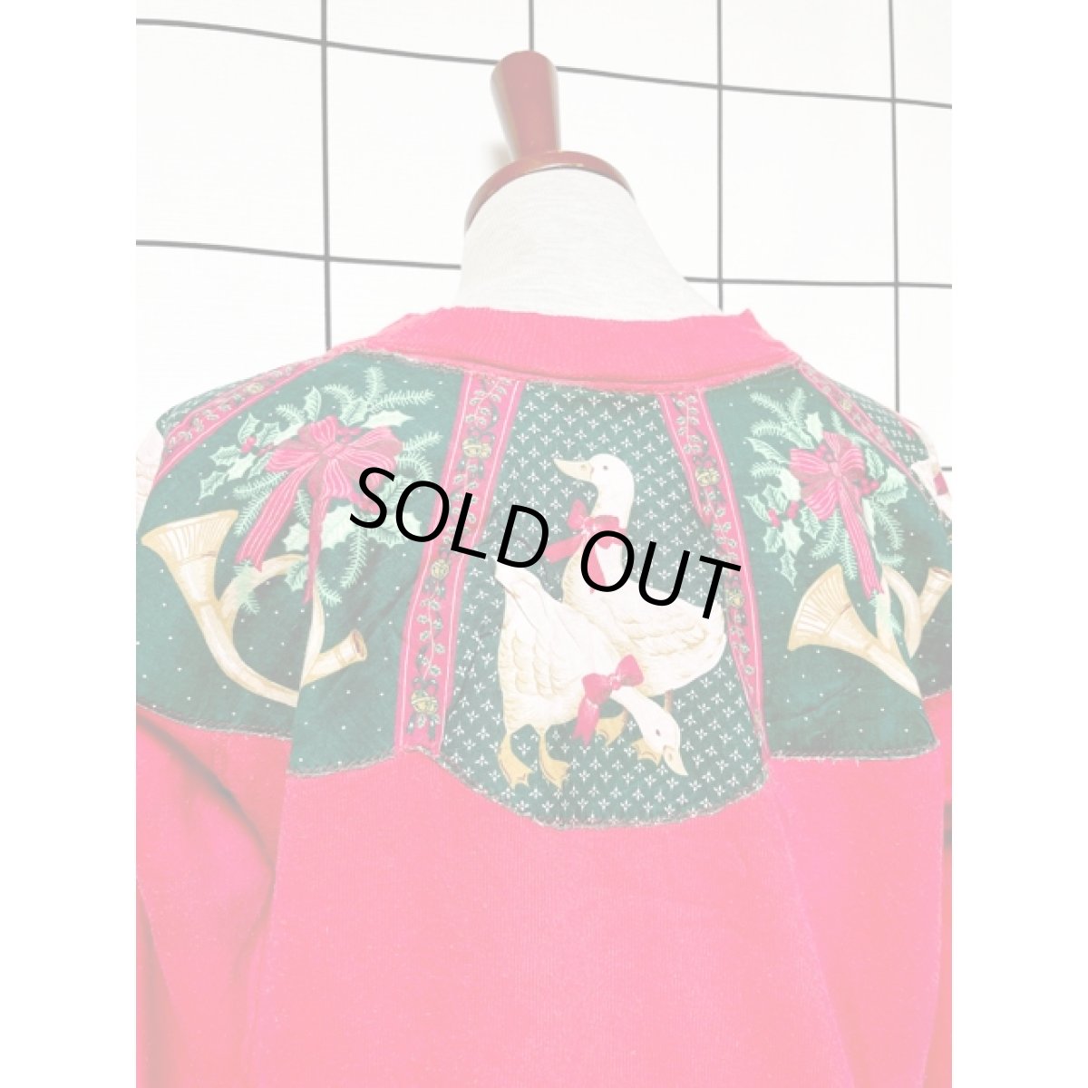 画像3: ダック リボン 90ｓ レッド レトロ アメリカ古着 ヴィンテージスウェット (3)