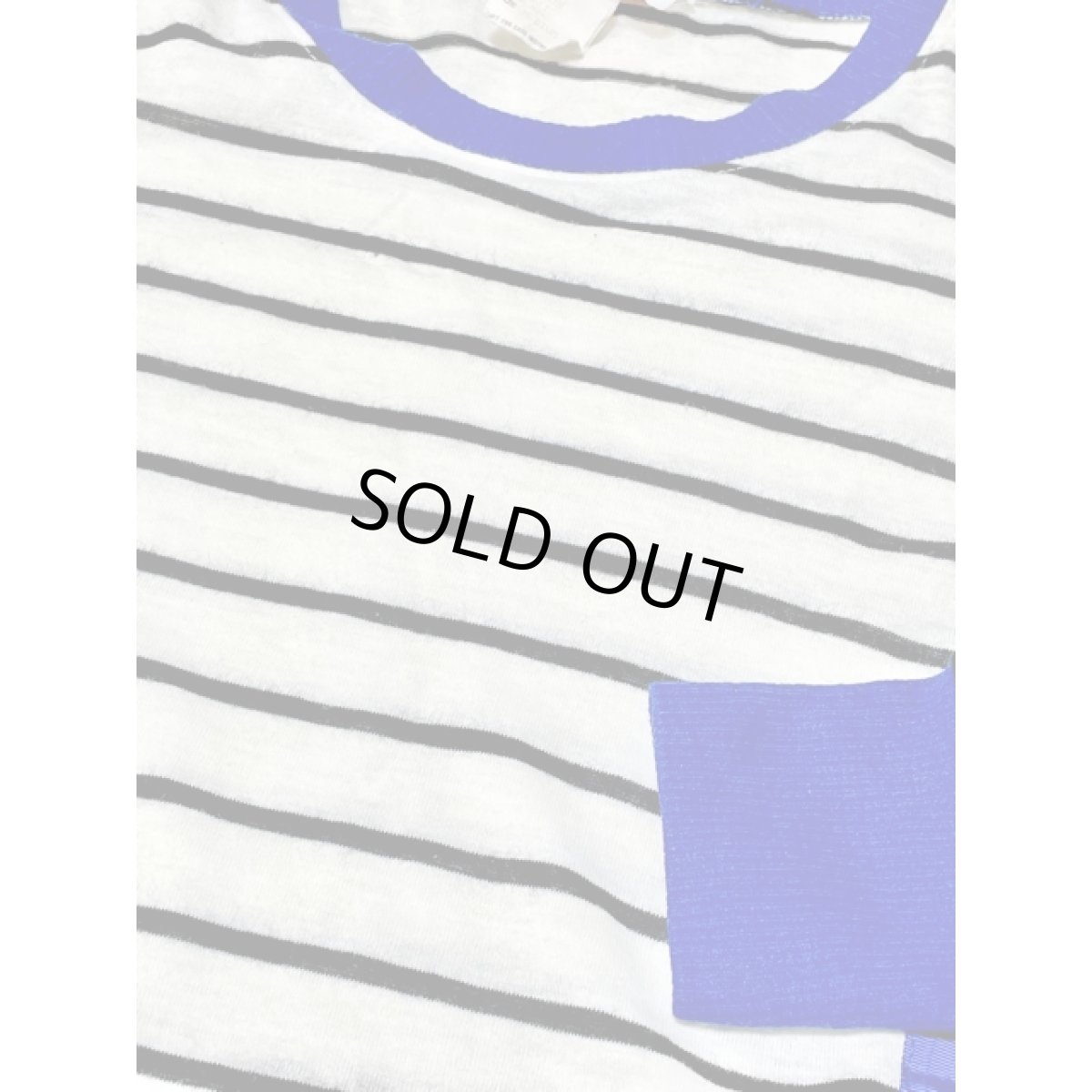 画像7: ボーダー ホワイト ブラック ブルー プルオーバー アメリカ古着 ニットトップス (7)