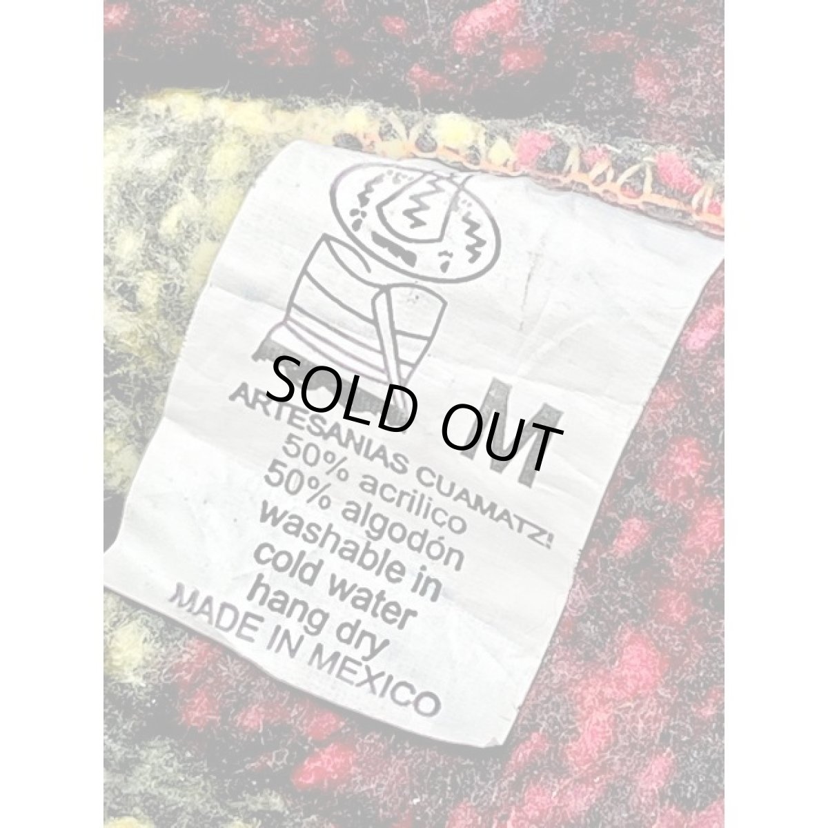 画像10: メキシカンパーカー フード付 ストライプ レトロ 古着 Mexico ヴィンテージ (10)