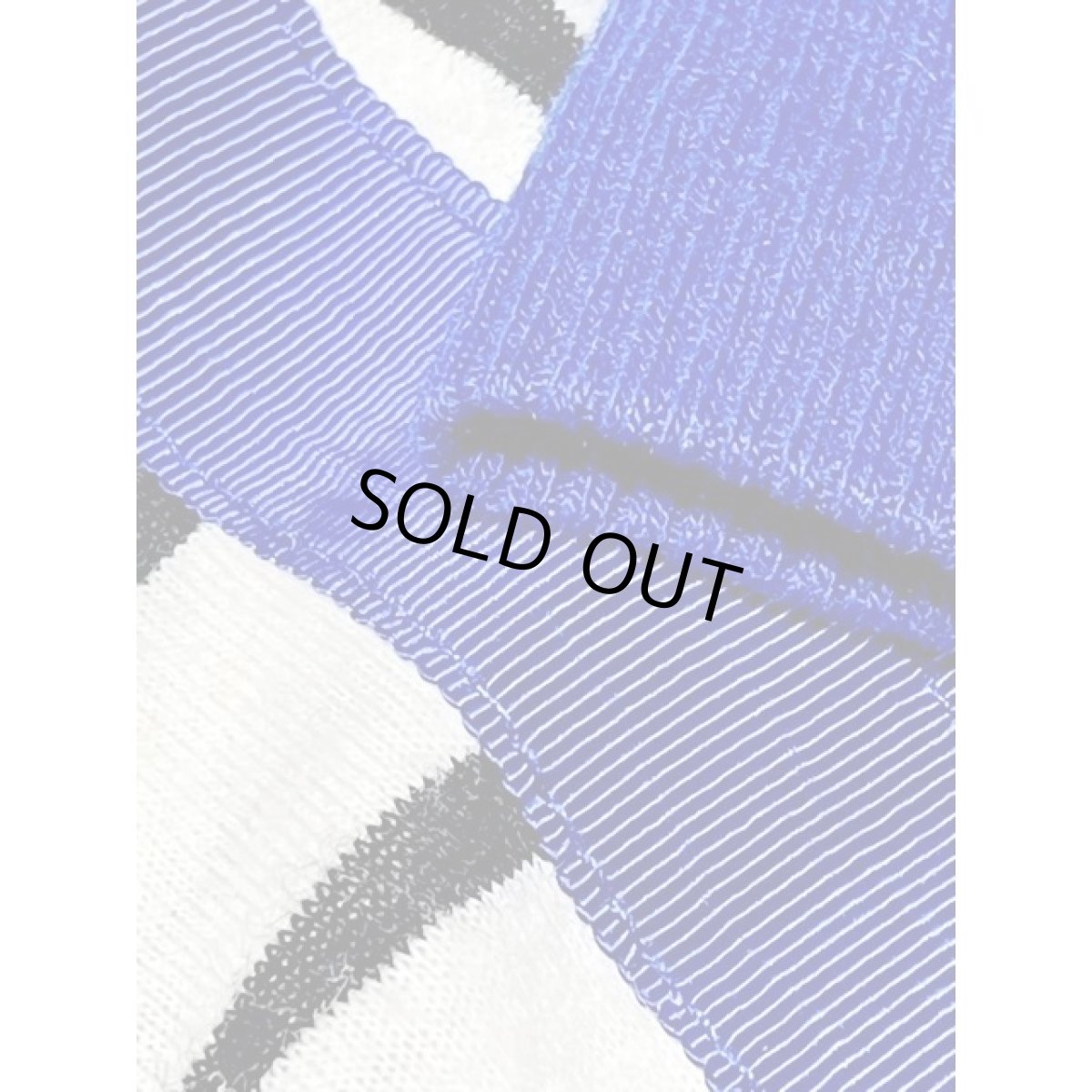 画像8: ボーダー ホワイト ブラック ブルー プルオーバー アメリカ古着 ニットトップス (8)