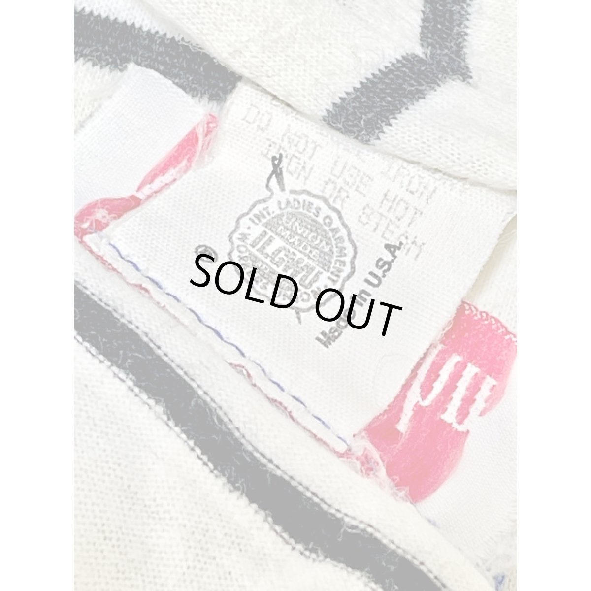 画像9: ボーダー ホワイト ブラック ブルー プルオーバー アメリカ古着 ニットトップス (9)