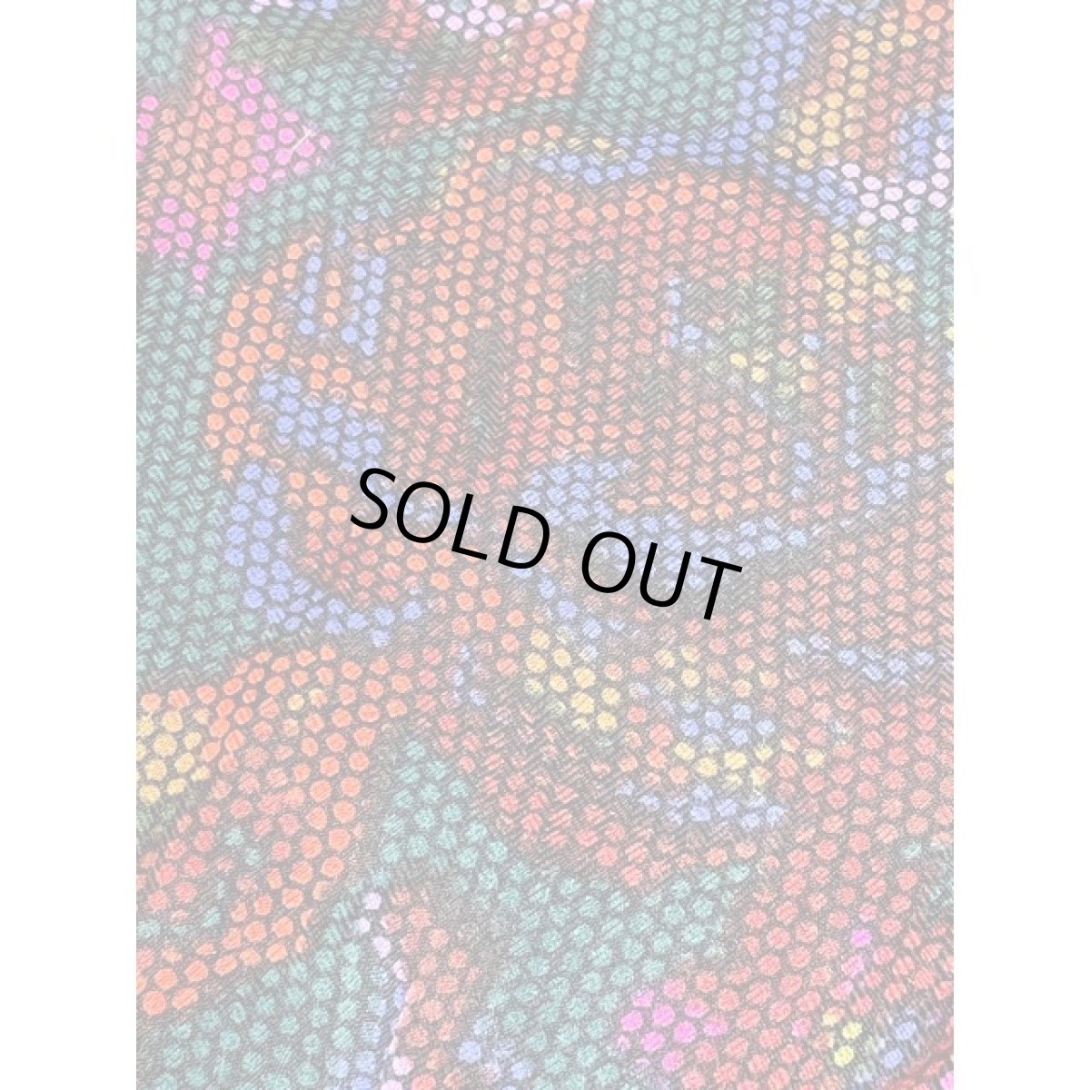 画像10: ショート丈 ノーカラー アート柄 レトロ 古着 ヴィンテージジャケット (10)