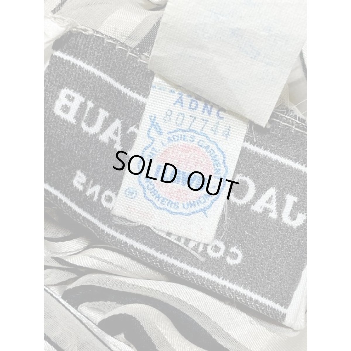 画像17: フリルたっぷり ストライプ UNIONMADE モノトーンカラー アメリカ古着 ヴィンテージドレス (17)