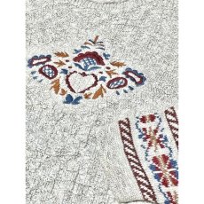 画像9: フロント刺繍 フォークロア模様編み プルオーバーアメリカ古着 ニットセーター (9)