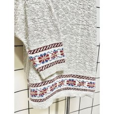 画像8: フロント刺繍 フォークロア模様編み プルオーバーアメリカ古着 ニットセーター (8)