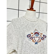 画像6: フロント刺繍 フォークロア模様編み プルオーバーアメリカ古着 ニットセーター (6)