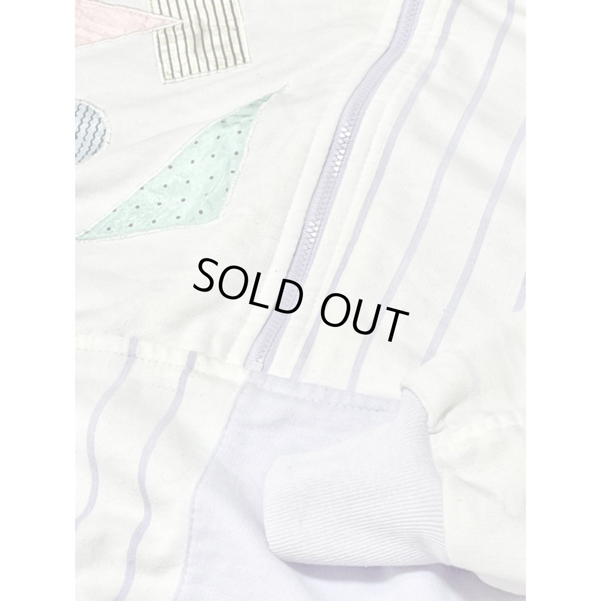 画像10: パステルカラー ストライプ ハーフジップ プルオーバー アメリカ古着 ヴィンテージスウェット (10)