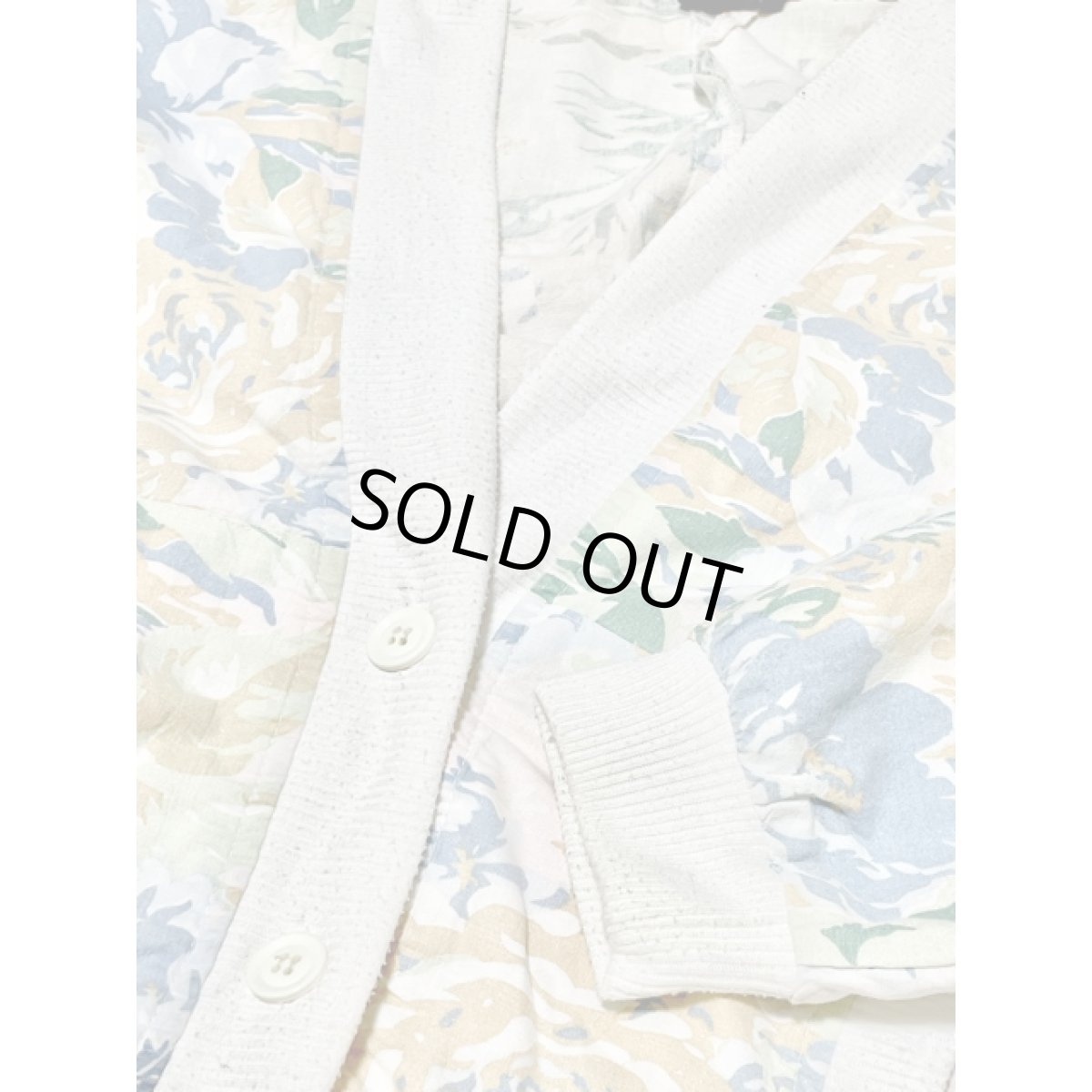 画像8: 花柄 ドルマン レトロ アメリカ古着 ヴィンテージカーディガン (8)