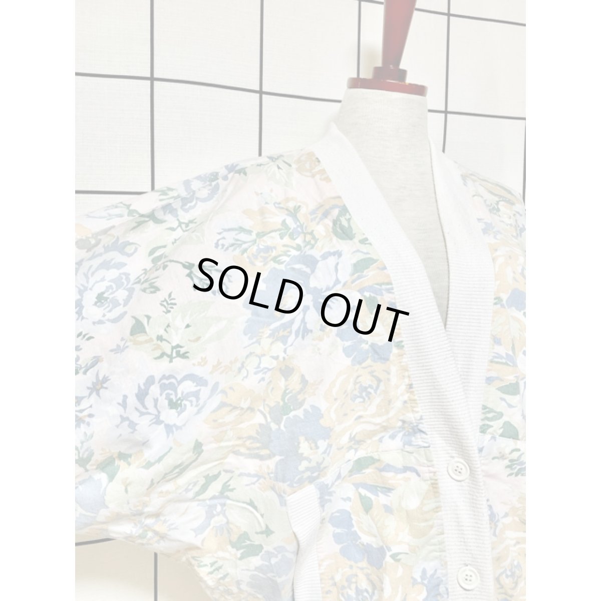 画像6: 花柄 ドルマン レトロ アメリカ古着 ヴィンテージカーディガン (6)