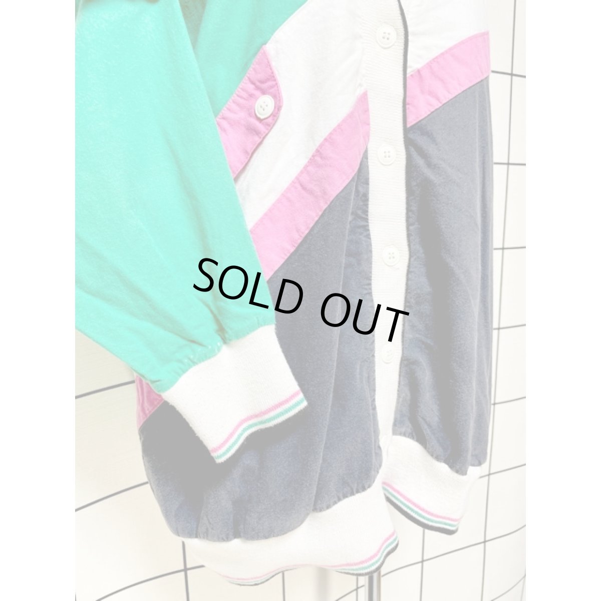 画像6: レトロポップカラー UNIONMADE アメリカ古着 ヴィンテージカーディガン (6)