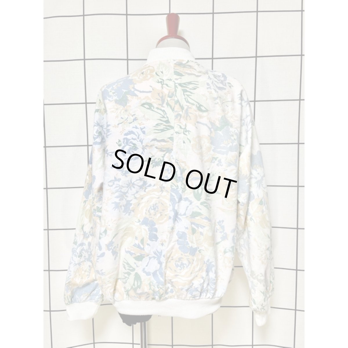 画像2: 花柄 ドルマン レトロ アメリカ古着 ヴィンテージカーディガン (2)