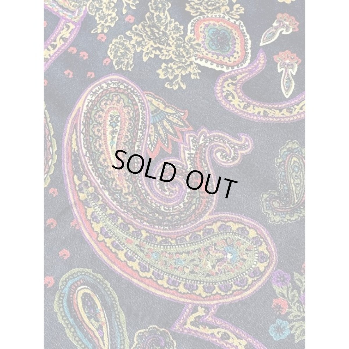 画像13: ベルベット襟 ペイズリー 花柄 総柄 前開き レトロ 長袖  Guatemala グアテマラ 古着  ヴィンテージワンピース (13)