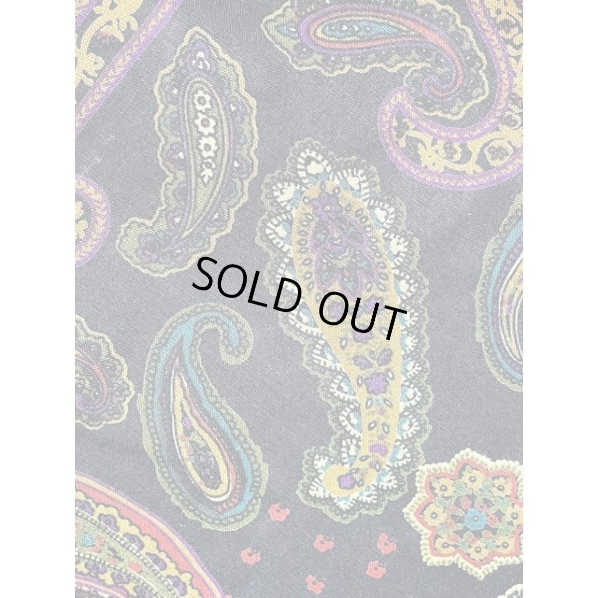 画像12: ベルベット襟 ペイズリー 花柄 総柄 前開き レトロ 長袖  Guatemala グアテマラ 古着  ヴィンテージワンピース (12)