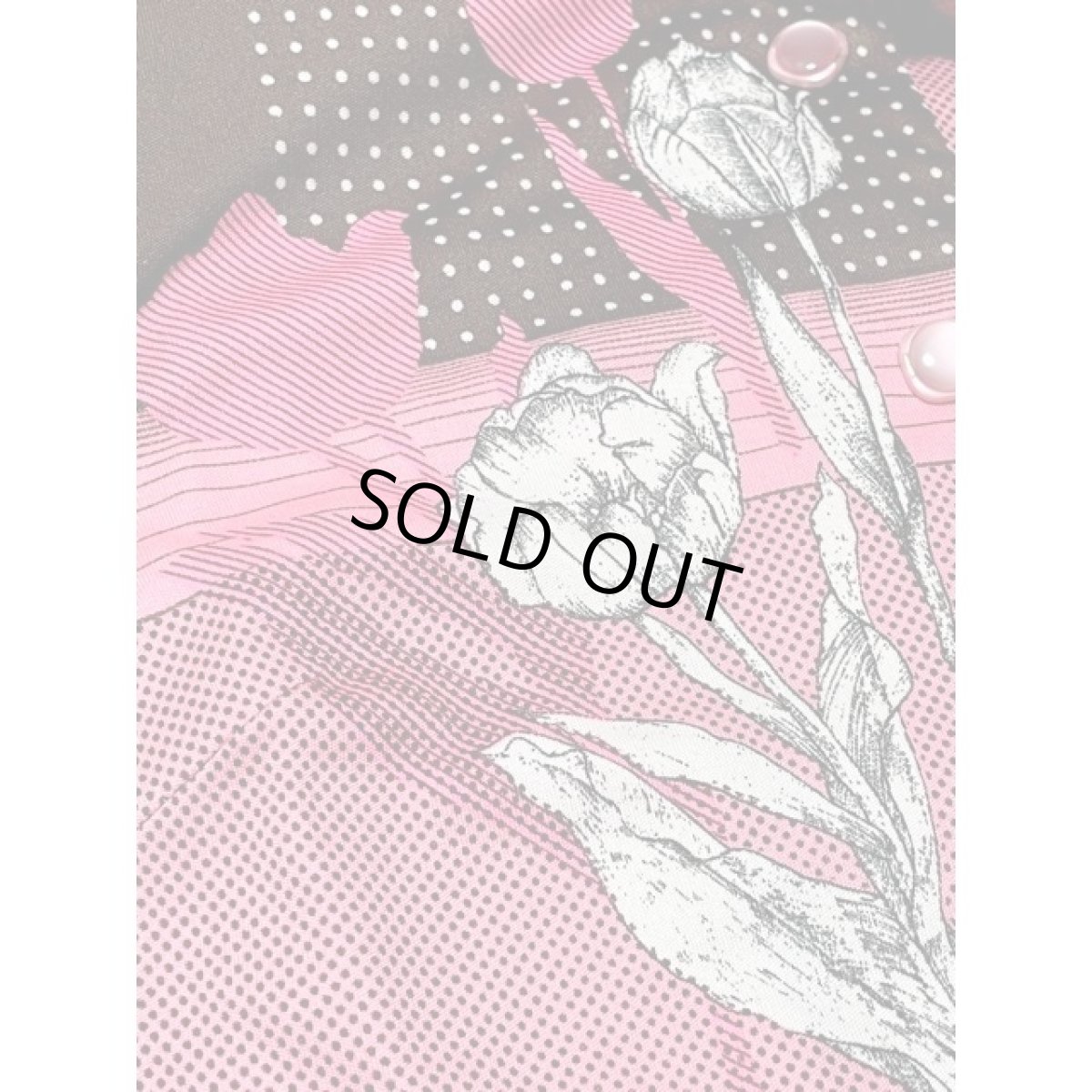 画像12: ドット 花柄 リボンタイ付 70年代 レトロ レディース 長袖 昭和レトロ 国産古着 レトロワンピース (12)