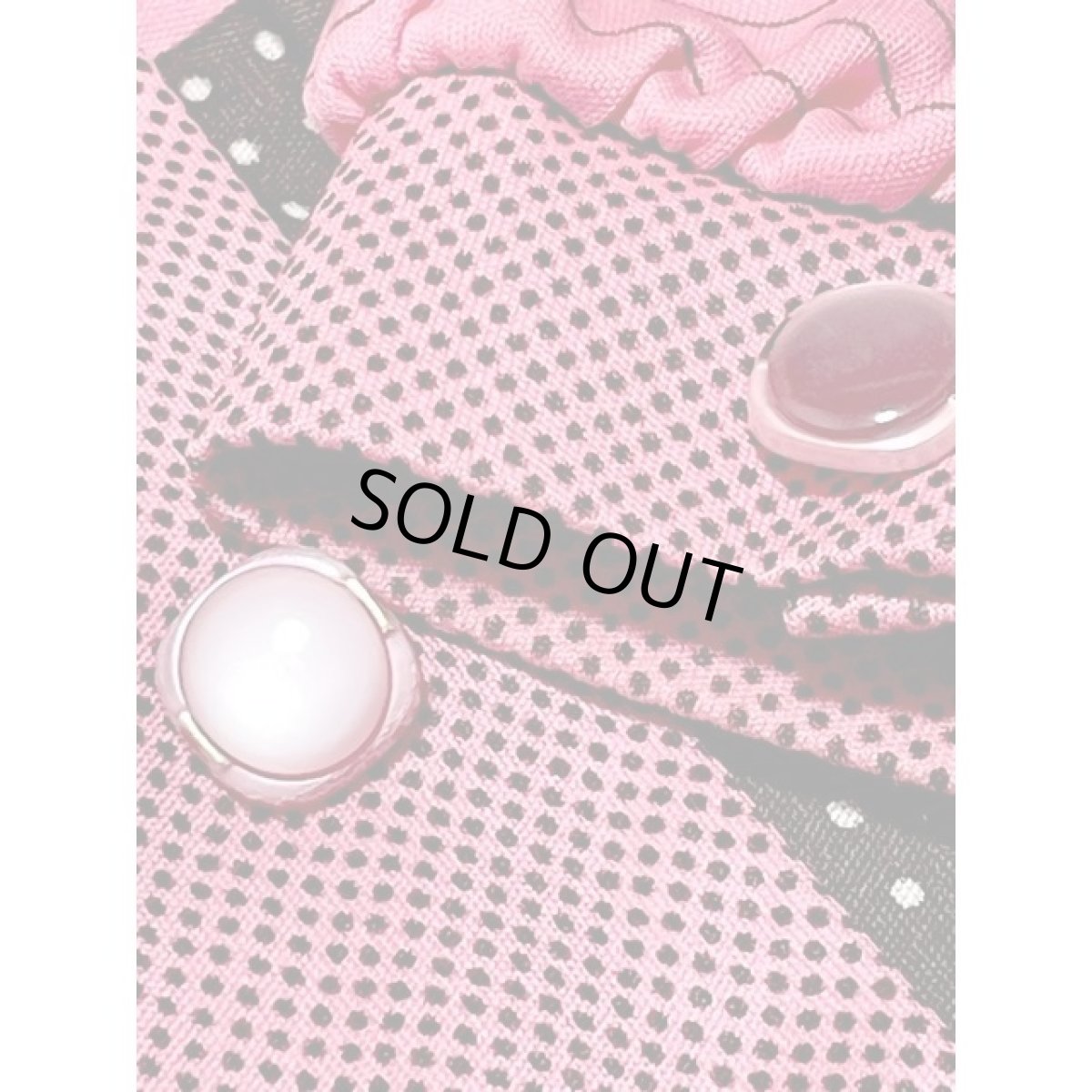 画像13: ドット 花柄 リボンタイ付 70年代 レトロ レディース 長袖 昭和レトロ 国産古着 レトロワンピース (13)