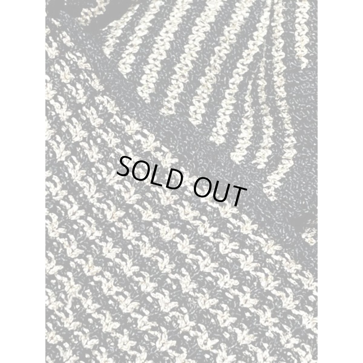 画像10: ストライプラメ フロントリボン プルオーバー ブラック レトロ アメリカ古着 ニットセーター (10)