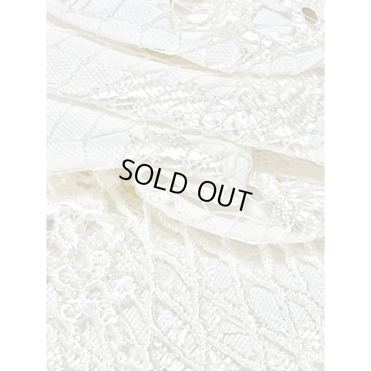 画像16: 贅沢な総レース パーティースタイルにおすすめ ホワイト クラシカル レトロ アメリカ古着 ヴィンテージドレス (16)