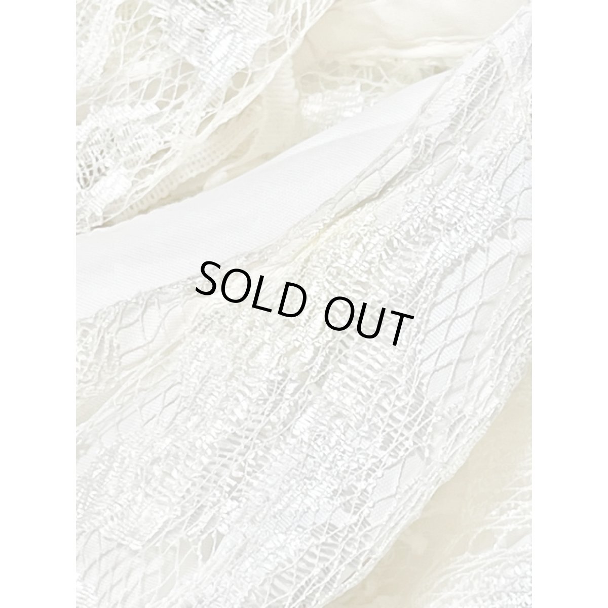 画像18: 贅沢な総レース パーティースタイルにおすすめ ホワイト クラシカル レトロ アメリカ古着 ヴィンテージドレス (18)