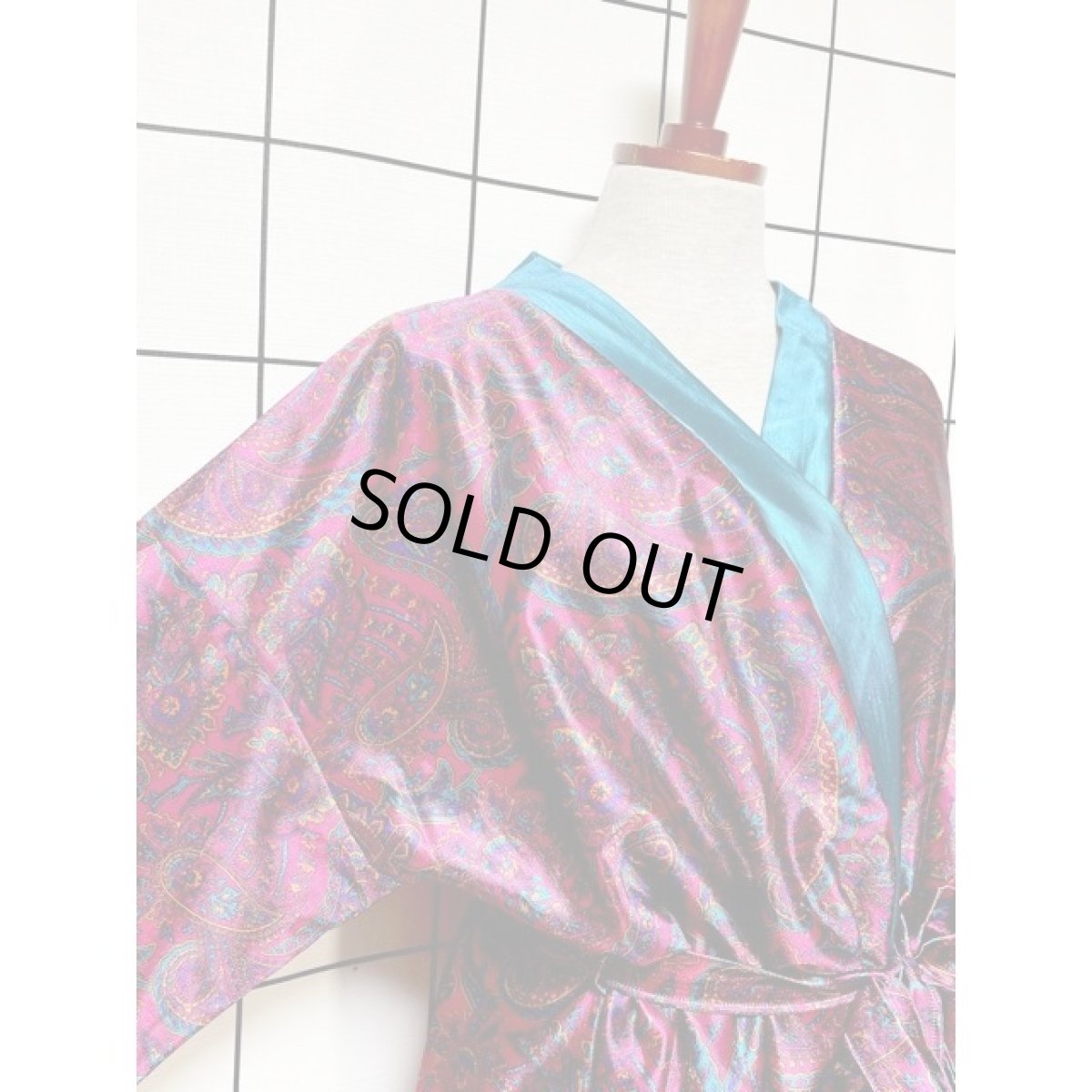 画像6: ペイズリー柄  レトロ アメリカ古着 ヴィンテージ ロングガウン (6)