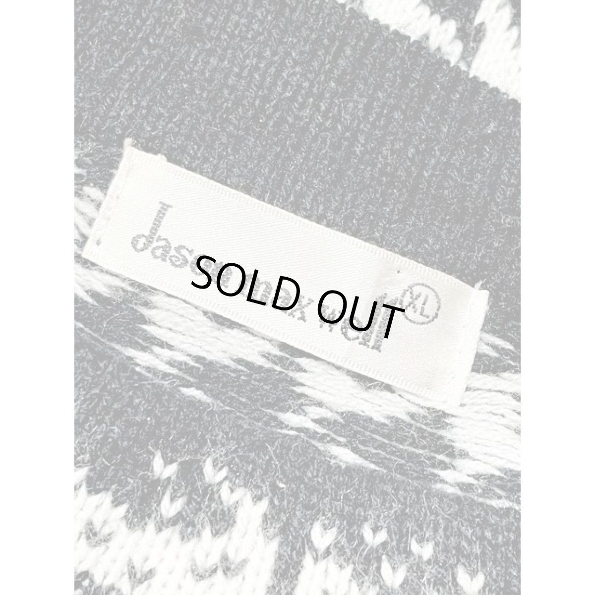 画像11: 千鳥格子模様編み モノクロ プルオーバー レトロ アメリカ古着 ニットセーター (11)