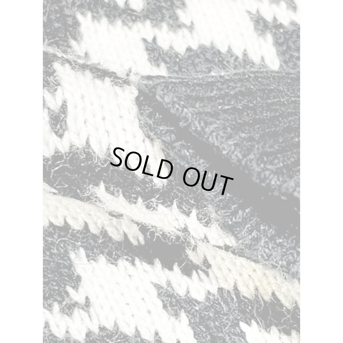 画像10: 千鳥格子模様編み モノクロ プルオーバー レトロ アメリカ古着 ニットセーター (10)