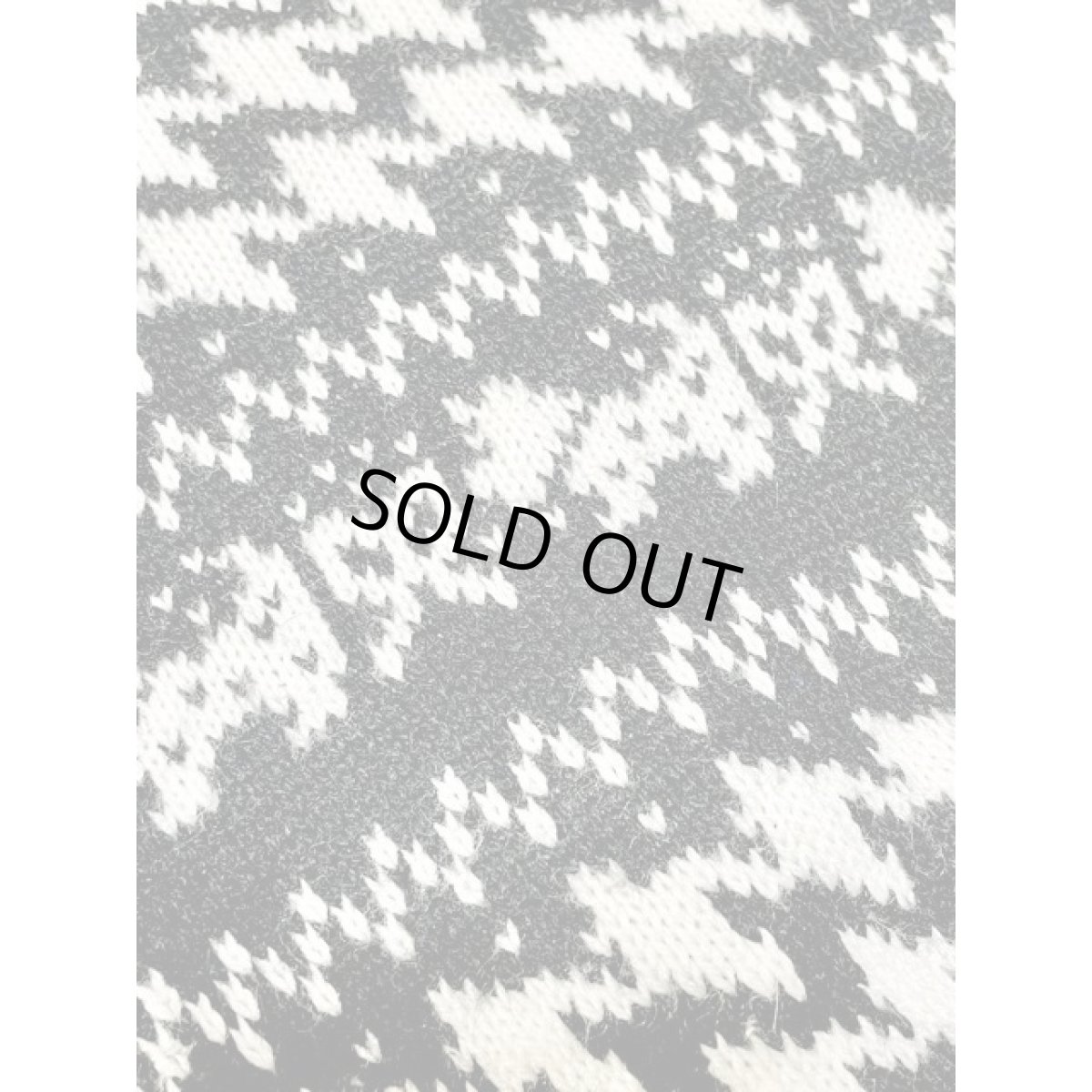 画像9: 千鳥格子模様編み モノクロ プルオーバー レトロ アメリカ古着 ニットセーター (9)