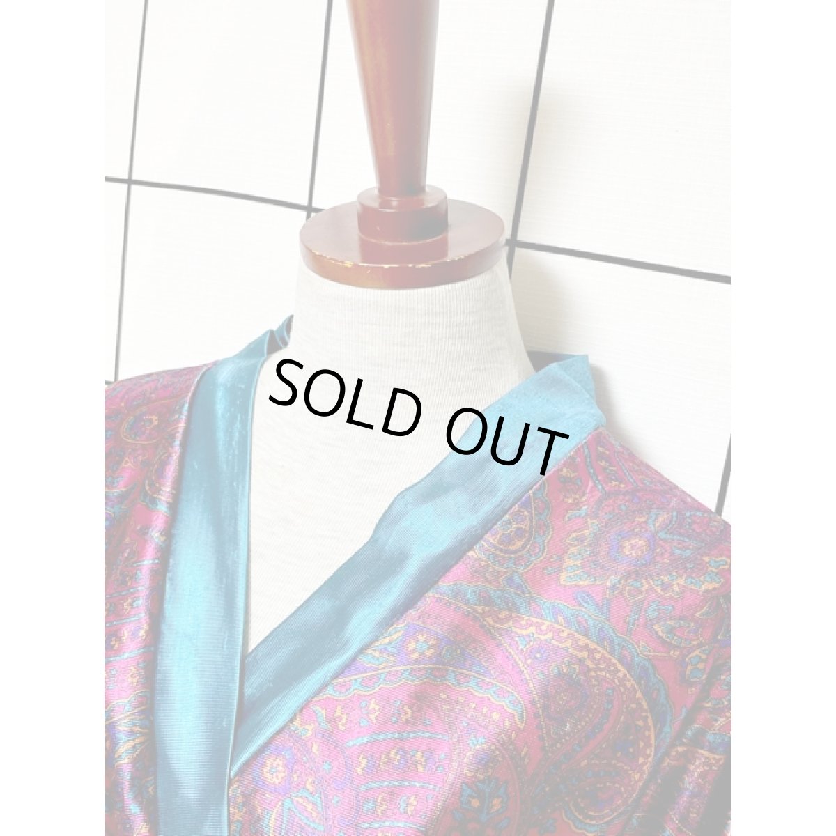 画像4: ペイズリー柄  レトロ アメリカ古着 ヴィンテージ ロングガウン (4)