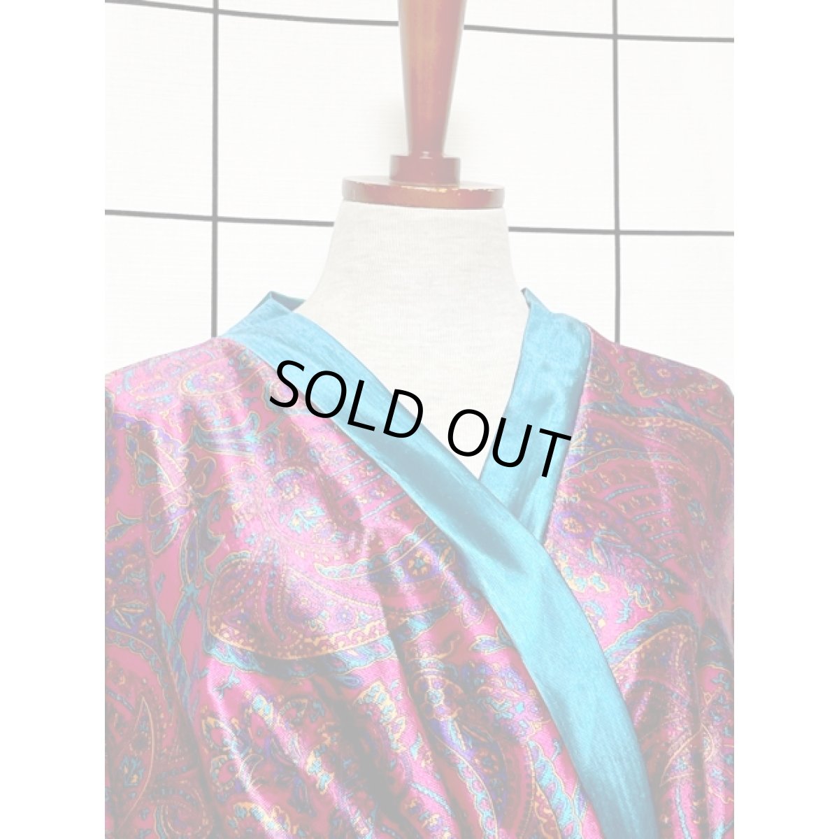 画像5: ペイズリー柄  レトロ アメリカ古着 ヴィンテージ ロングガウン (5)