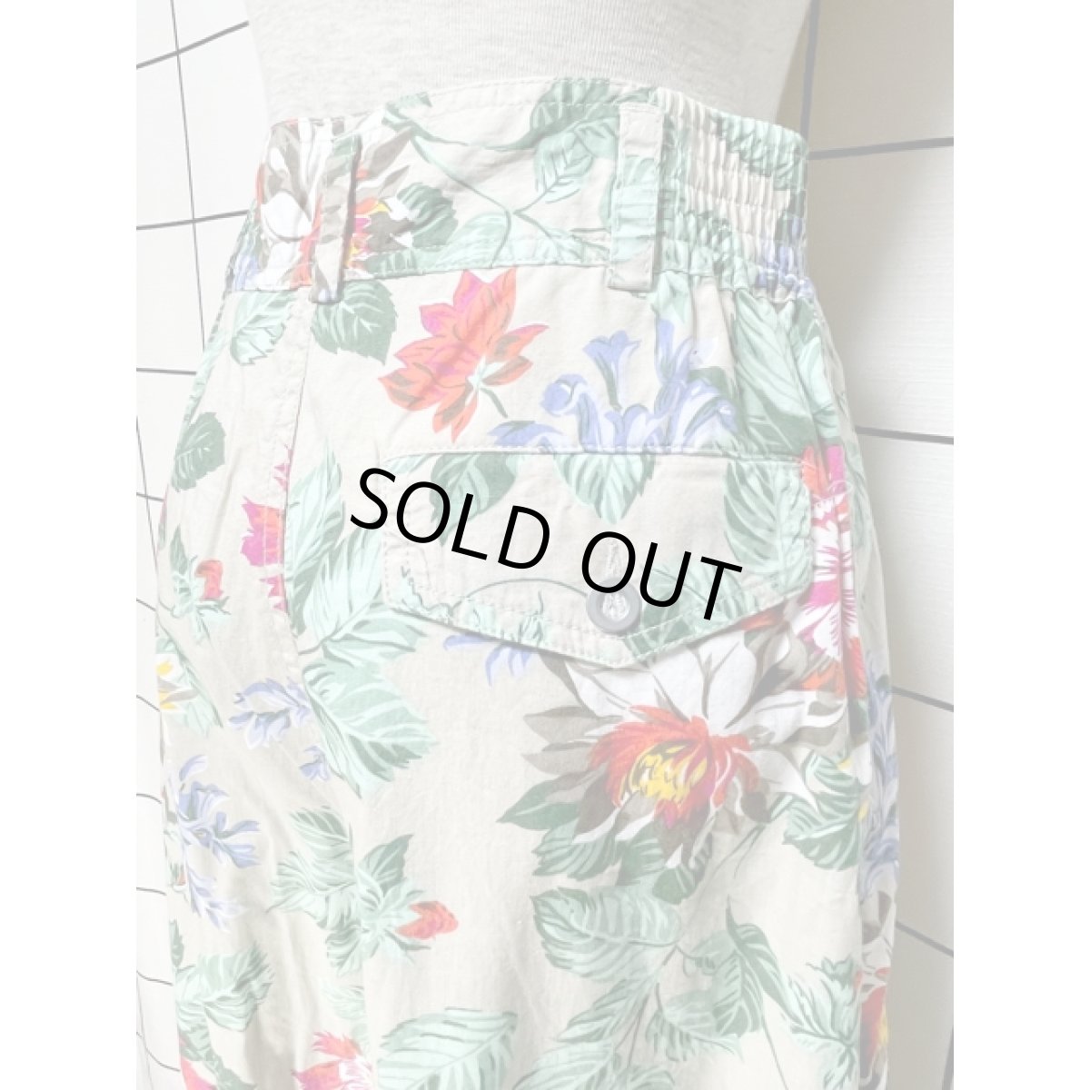 画像8: 花柄 ウエストゴム アメリカ古着 レトロ ヴィンテージ パンツ (8)