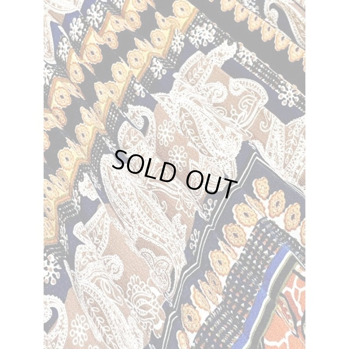 画像8: プリーツ ペイズリー エスニック ウエストゴム 古着 レトロ  ヴィンテージ ロングスカート (8)