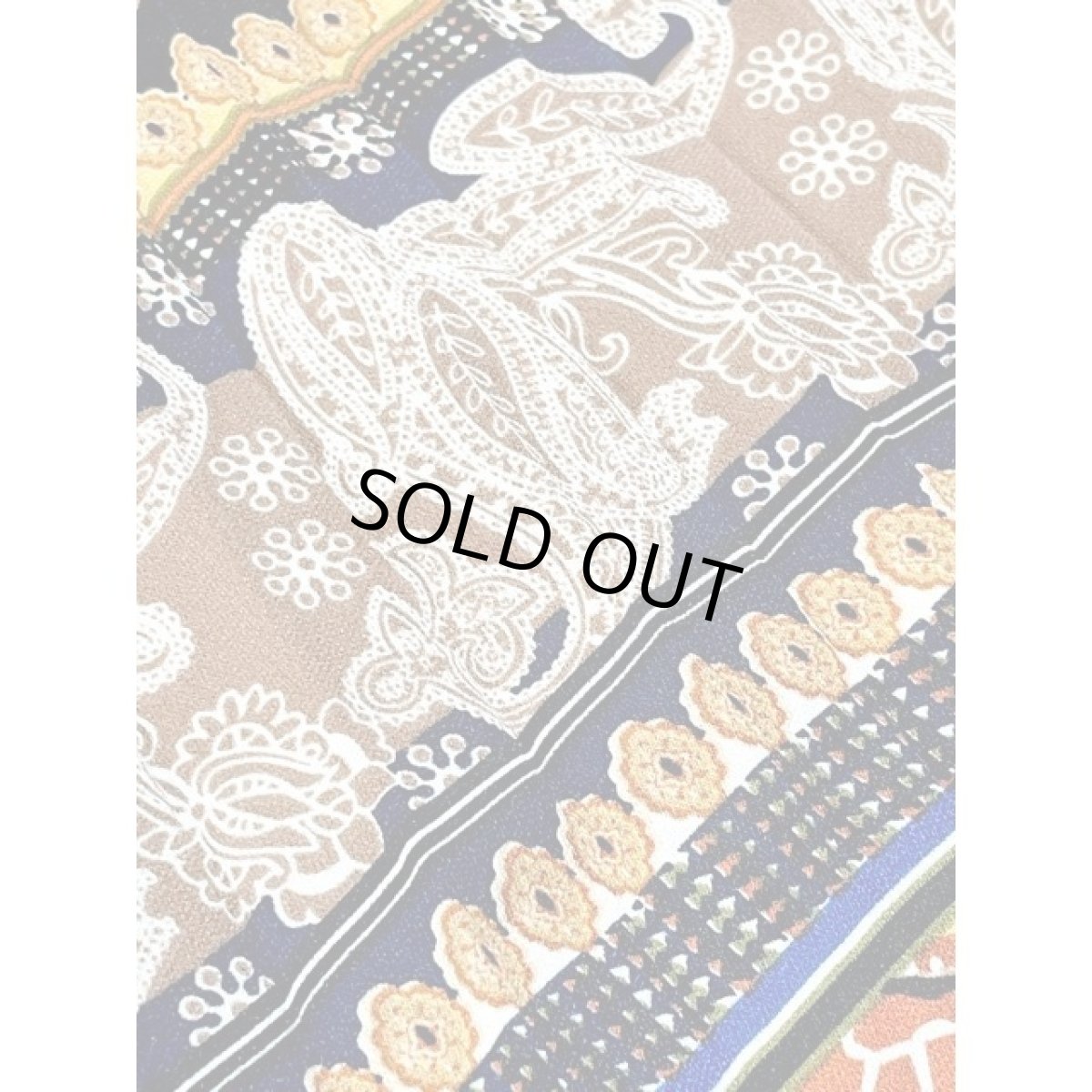 画像9: プリーツ ペイズリー エスニック ウエストゴム 古着 レトロ  ヴィンテージ ロングスカート (9)