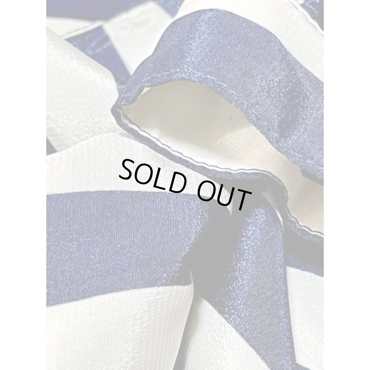 画像9: ストライプ 大きなリボンタイ マリン ホワイト ネイビー レトロ アメリカ古着 ヴィンテージブラウス (9)